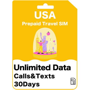 USA & Hawaii Prepaid travel SIM card - T mobile