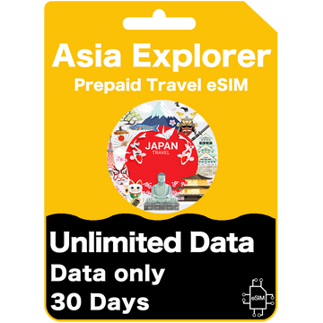Asia Explorer Prepaid Travel eSIM Card - 10 Destinations