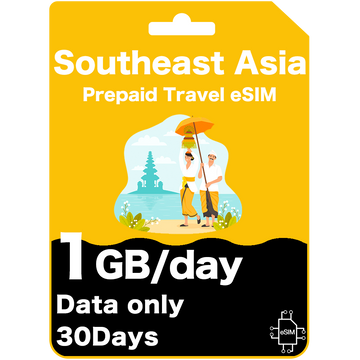 Southeast Asia Prepaid Travel eSIM Card